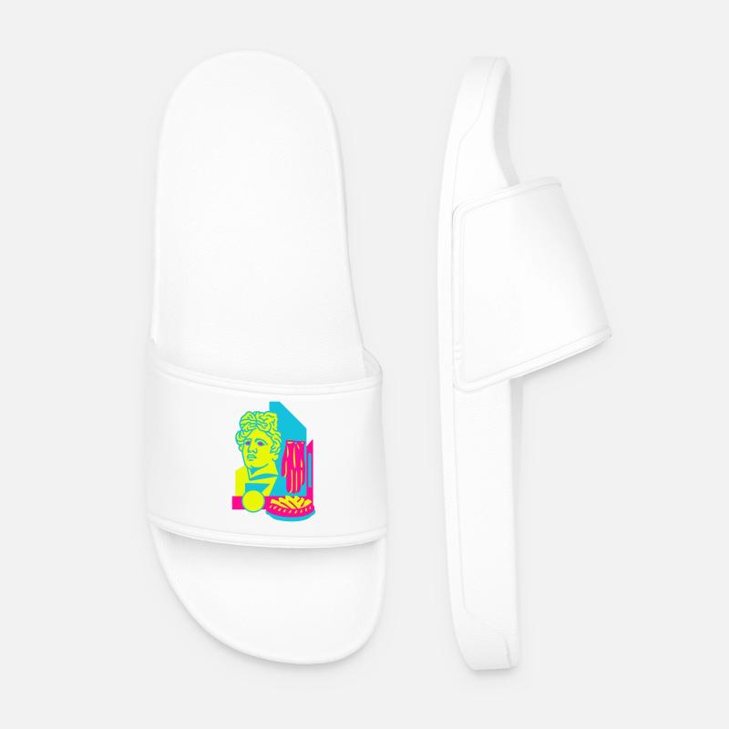 Art Food - Claquettes Homme - blanc