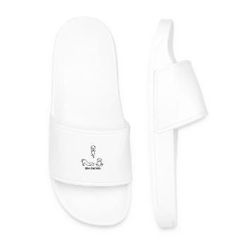 Teckel Teckel Yoga Line Art Mignon Mignon Zen Pose - Claquettes Homme - blanc - Devant