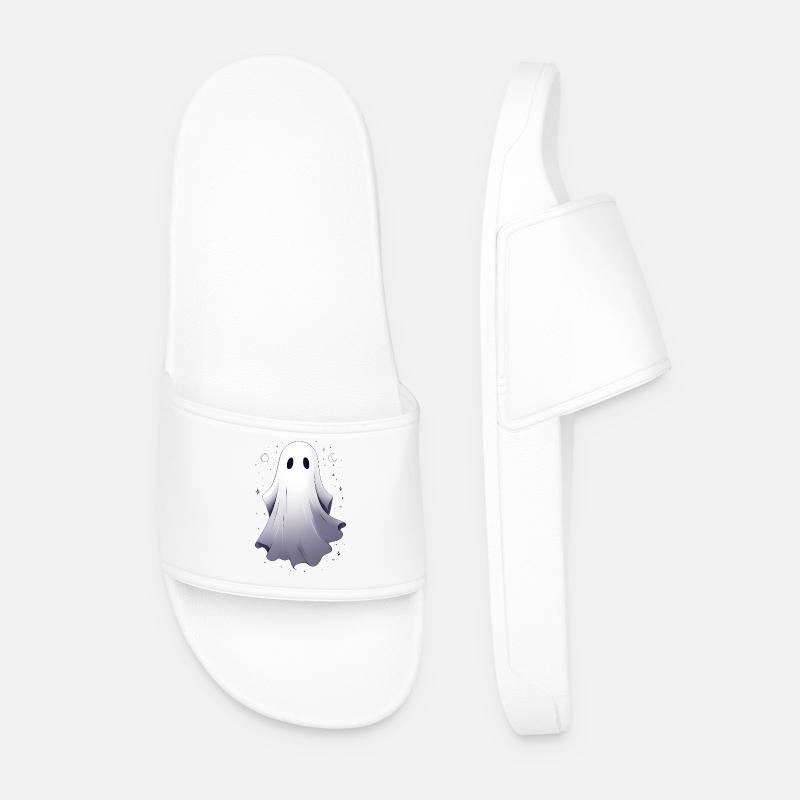 Halloween Ghosts Ghost Gift Idea - Men’s Pool Sliders - white