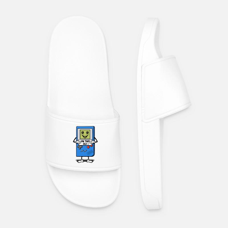 As old as a game console - Men’s Pool Sliders - white