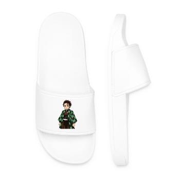 Hero Checkerboard Kimono Green Saber - Men’s Pool Sliders - white - Front