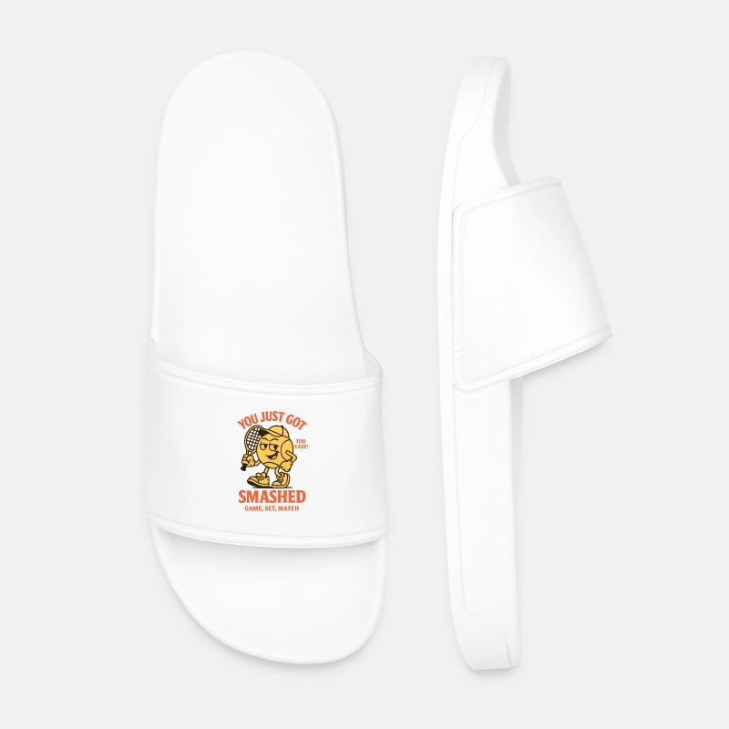 YOU JUST GOT SMASHED - Men’s Pool Sliders - white