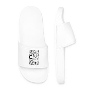 Typo C – Letter Design for Font Lovers - Men’s Pool Sliders - white - Front