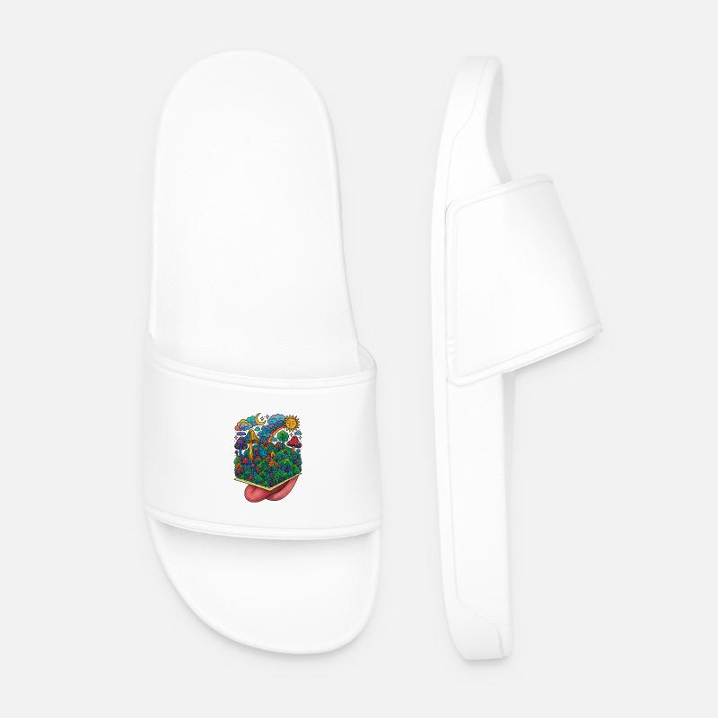 Acid Trip - Men’s Pool Sliders - white
