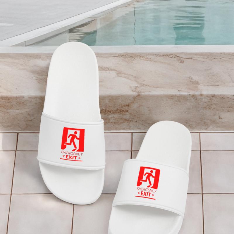 Emergency EXIT Basic Red Men’s Pool Sliders