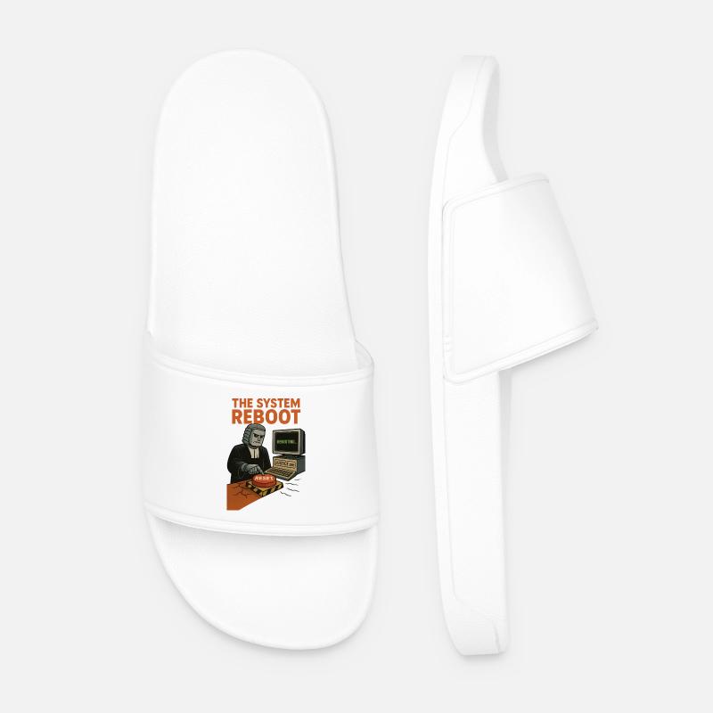 the system reboot - Men’s Pool Sliders - white
