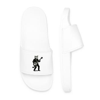 Chat guitariste en costume avec guitare - Claquettes Homme - blanc - Devant