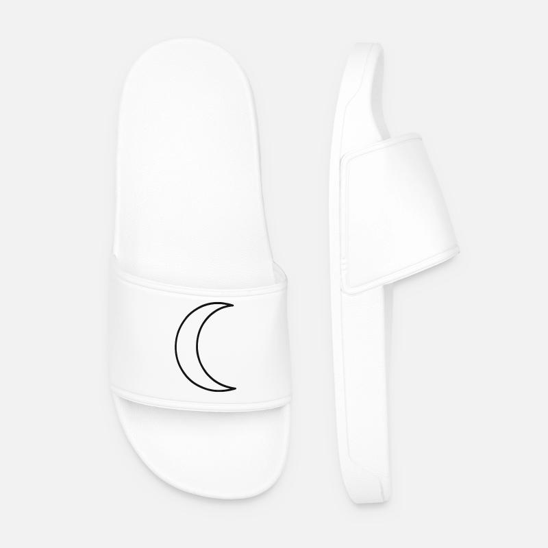 Mond Silhouette - Männer Badelatschen - Weiß