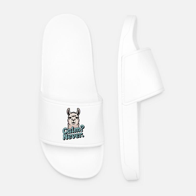 Calm? Never. – Zero serenity - Men’s Pool Sliders - white