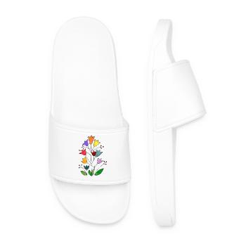 Fleur - Claquettes Homme - blanc - Devant