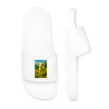 Moutons/agneaux pastel dans une prairie estivale - Claquettes Homme - blanc - Devant