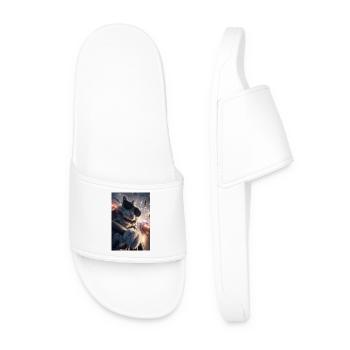 Rogue Rabbit Car Chase - Men’s Pool Sliders - white - Front