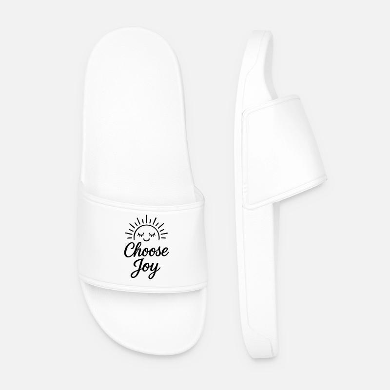 Choose Joy - Männer Badelatschen - Weiß