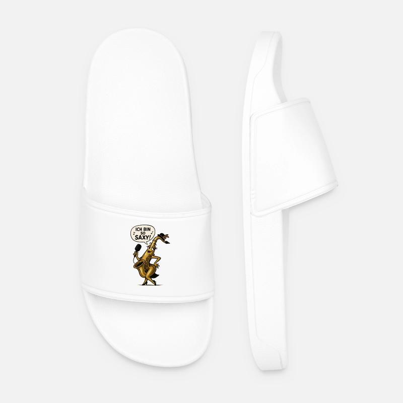 I'm So Saxy – Saxophone Diva - Men’s Pool Sliders - white