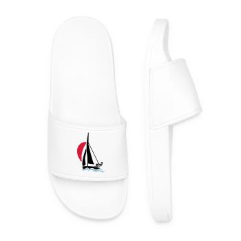 Bateau à voile pour jeunes (420 470 505) - Claquettes Homme - blanc - Devant