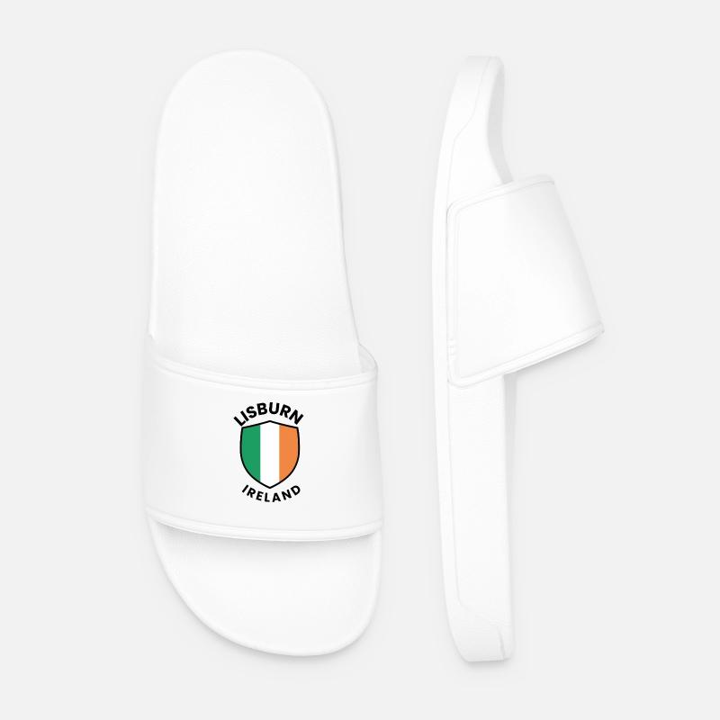 Drapeau d’Irlande de Lisburn - Claquettes Homme - blanc