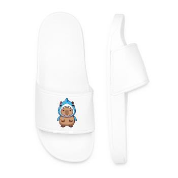 Costume de cochon d’Inde Hamster Capybara mignon Samba - Claquettes Homme - blanc - Devant