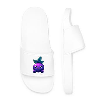 Ami aux baies de Kawaii avec des feuilles - Claquettes Homme - blanc - Devant