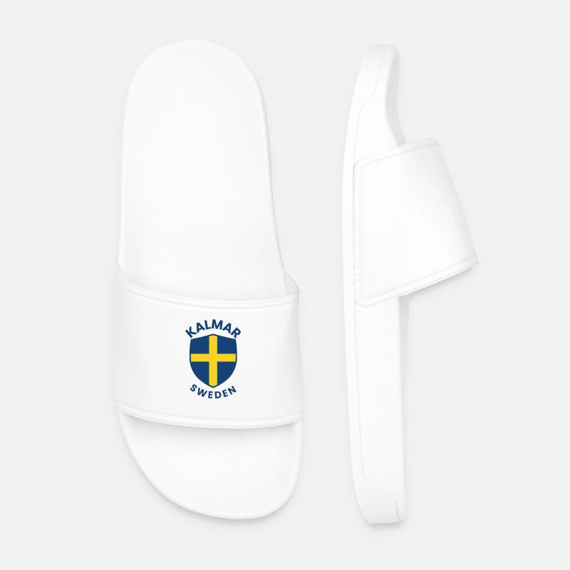 Kalmar-Schild Schweden - Männer Badelatschen - Weiß