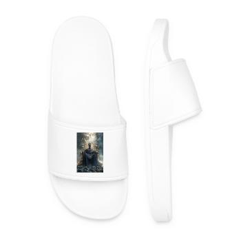 Skull Throne Crowned King - Men’s Pool Sliders - white - Front