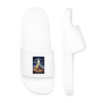 OVNI de la pyramide extraterrestre - Claquettes Homme - blanc - Devant