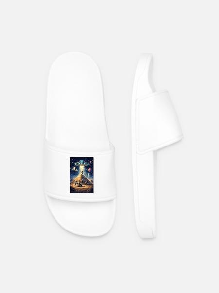Alien Pyramid UFO - Men’s Pool Sliders - white