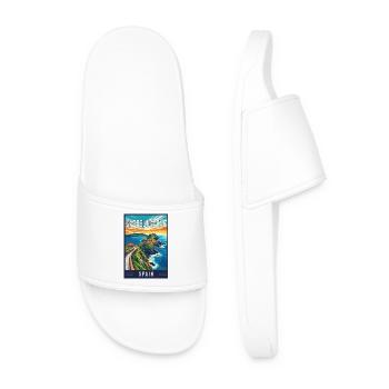 Discover Enchantment of Gaztelugatxe in Spain - Men’s Pool Sliders - white - Front