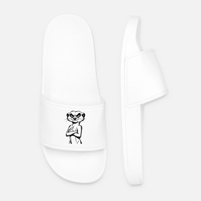 Erdmännchen - Männer Badelatschen - Weiß