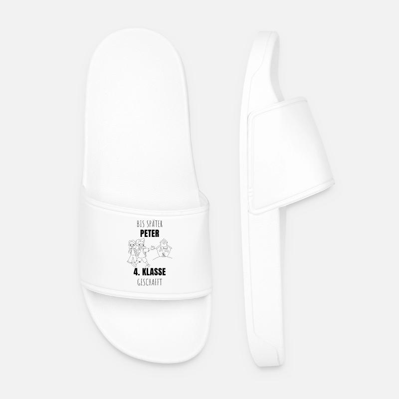 BIS SPAETER PETER - Männer Badelatschen - Weiß