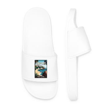 Experience Coastal Beauty of Cascais in Portugal - Men’s Pool Sliders - white - Front