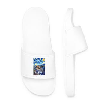 Monrovia Liberia Starry Night - Männer Badelatschen - Weiß - Vorne