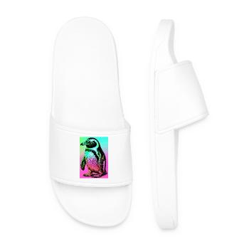 penguin - Men’s Pool Sliders - white - Front