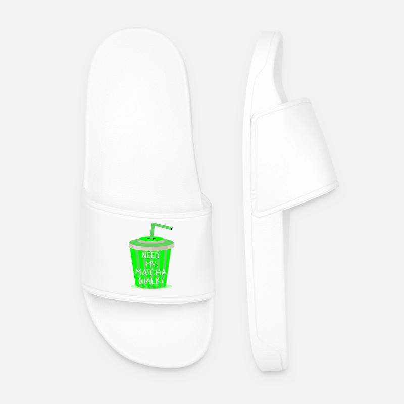 Matcha Walk - Männer Badelatschen - Weiß