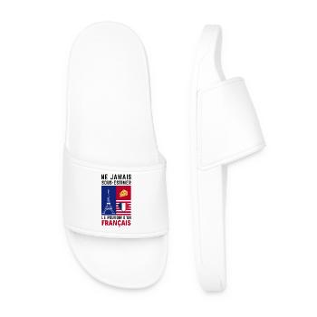 Éiffel et Coeur Français - Claquettes Homme - blanc - Devant