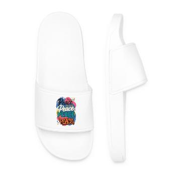 Peace as graffiti - Men’s Pool Sliders - white - Front