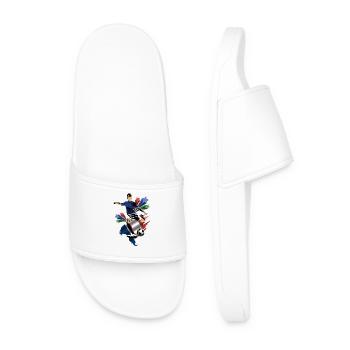 Francie - France - Drapeaux - Claquettes Homme - blanc - Devant