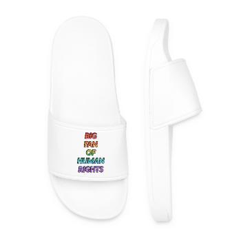 Grand fan des droits LGBTQ+ Rainbow - Claquettes Homme - blanc - Devant