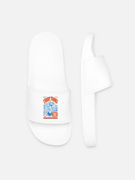 Urban Gardening Dirty Things Maybe Plants - Men’s Pool Sliders - white