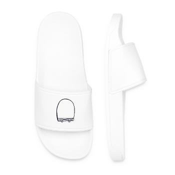 Black cap - Men’s Pool Sliders - white - Front