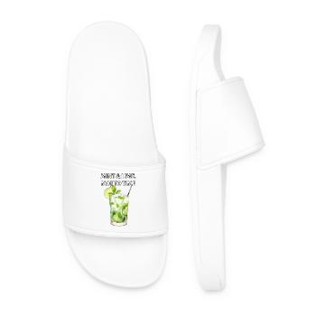 Mint & Lime. Mojito Time. - Men’s Pool Sliders - white - Front