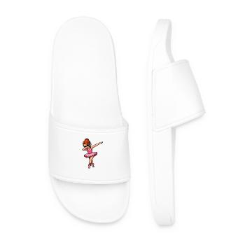 Dabbing redhead ballerina - Men’s Pool Sliders - white - Front