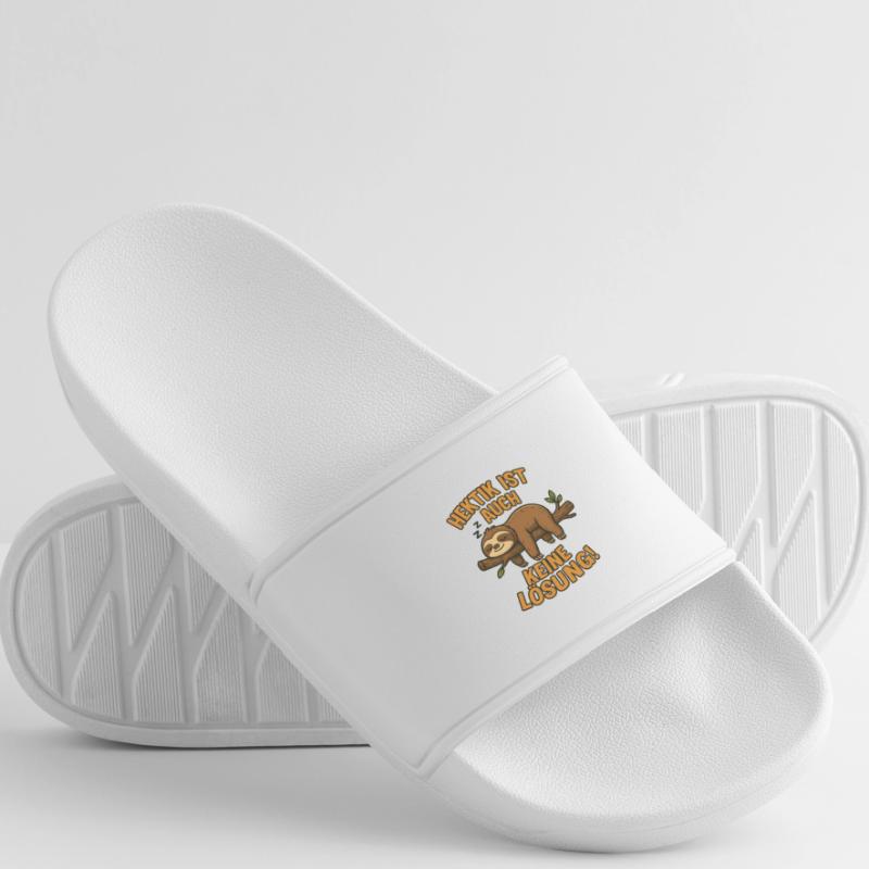 Hectic is also not a solution sleeping sloth Men’s Pool Sliders