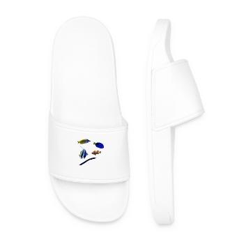 Marine fish - Men’s Pool Sliders - white - Front