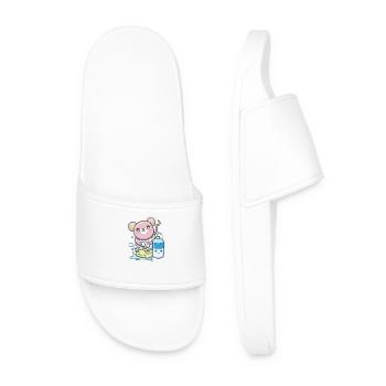 Kawaii Mouse - Maus Hände waschen - Männer Badelatschen - Weiß - Vorne