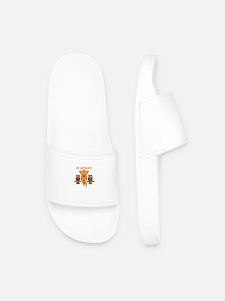 Fuchs Eulen Geschenk - Männer Badelatschen - Weiß