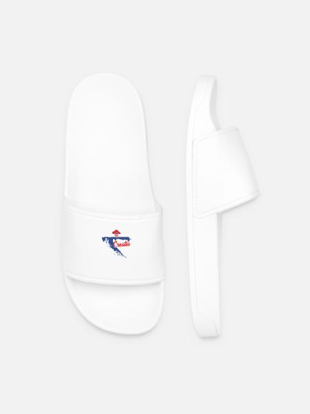 Croatie Balkans | Cadeau de vacances croate croate - Claquettes Homme - blanc