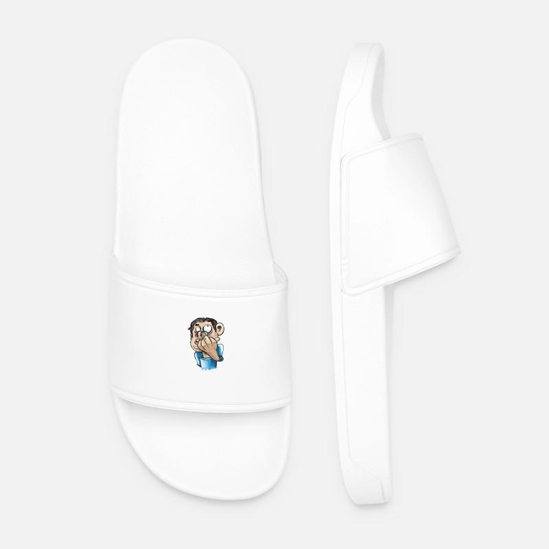 Popeln - Männer Badelatschen - Weiß