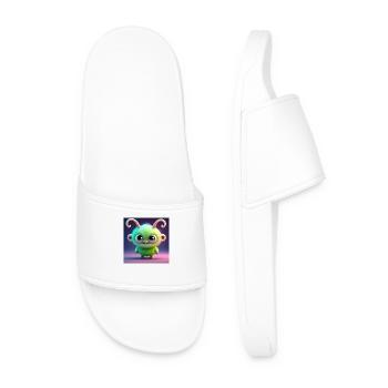 Joyeux Halloween monstre mignon effrayant drôle effrayant effrayant - Claquettes Homme - blanc - Devant