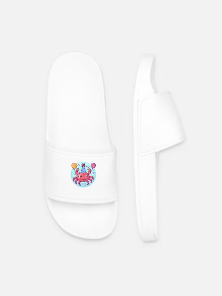 crabe crabe anniversaire bébé - Claquettes Homme - blanc