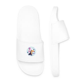 Toucan Bird Birthday Baby - Men’s Pool Sliders - white - Front